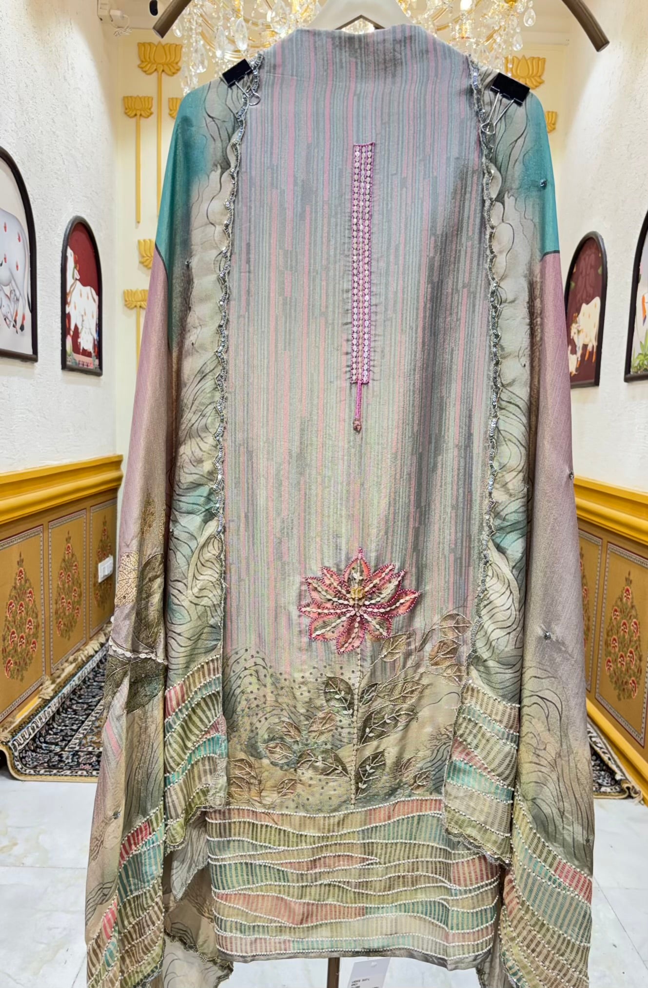 Elzara Shimmer Organza Suit