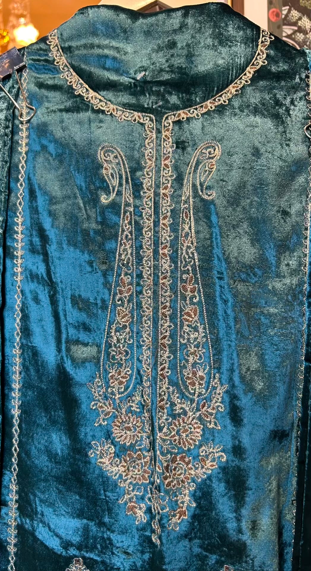 Zarbella Velvet Suit (Peacock Blue)