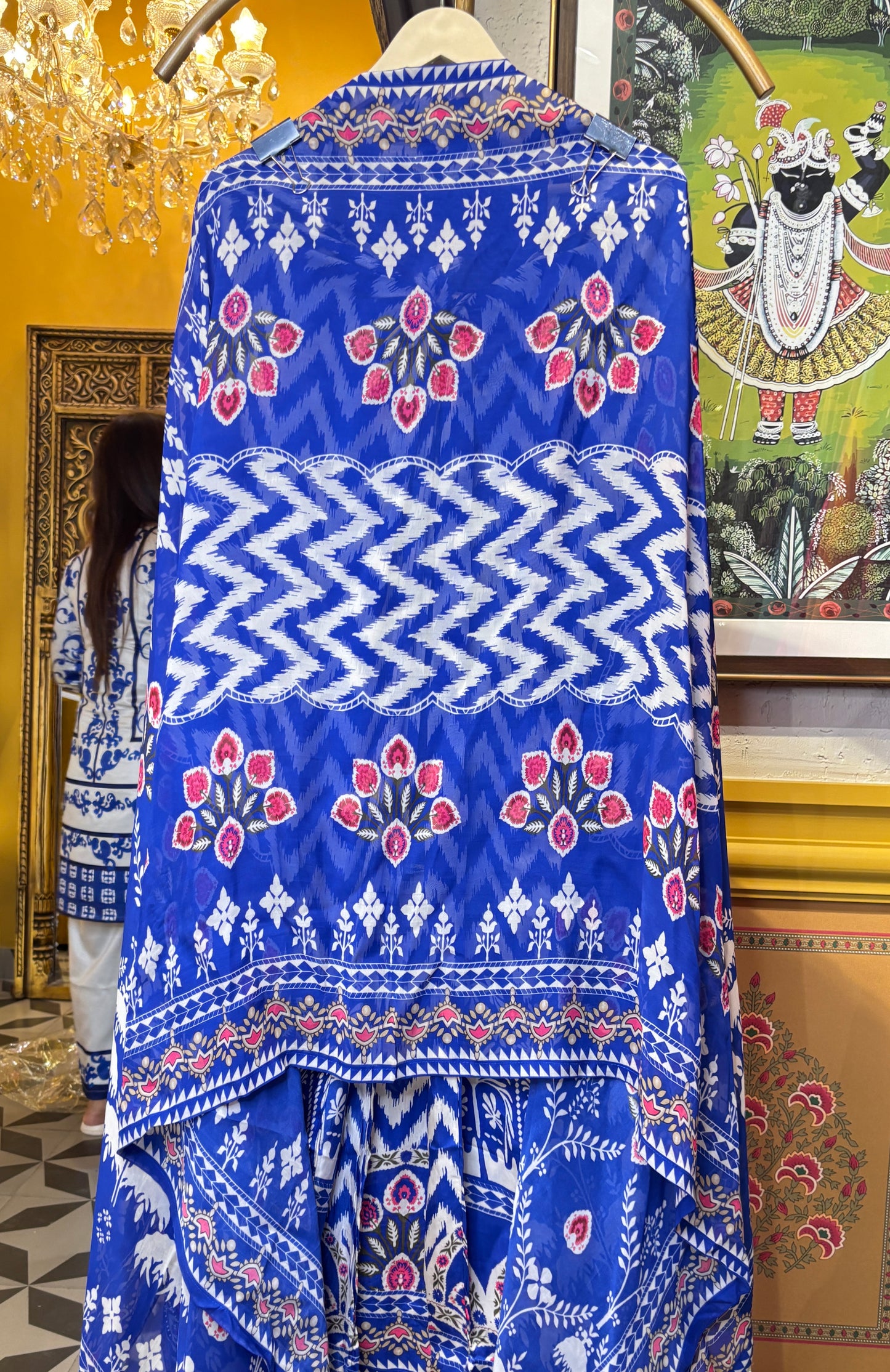 Sahiba Silk Organza Suit (Blue)