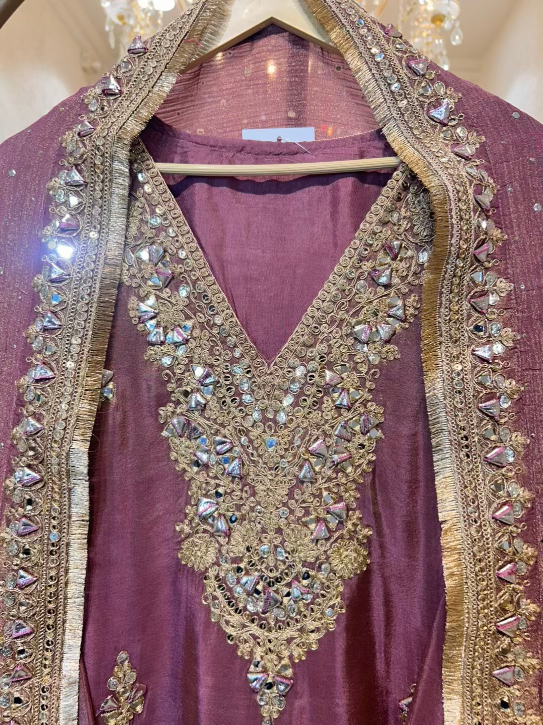 Sultana Shimmer Mukaish Set