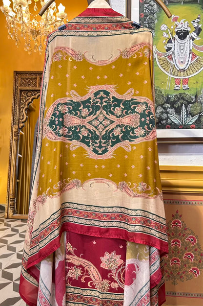 Pashvani Digital Suit (Maroon)