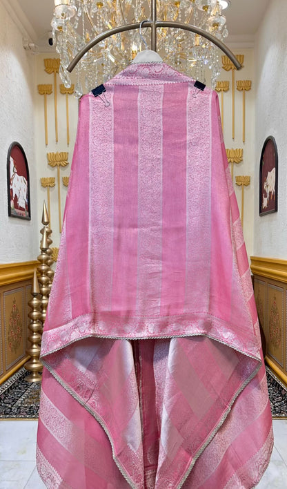Zehraana Brocade Grace Suit (Peach)