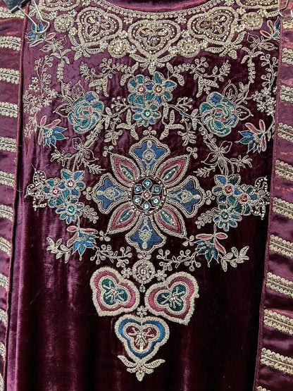 Zohraé-Velvet Suit (Wine)