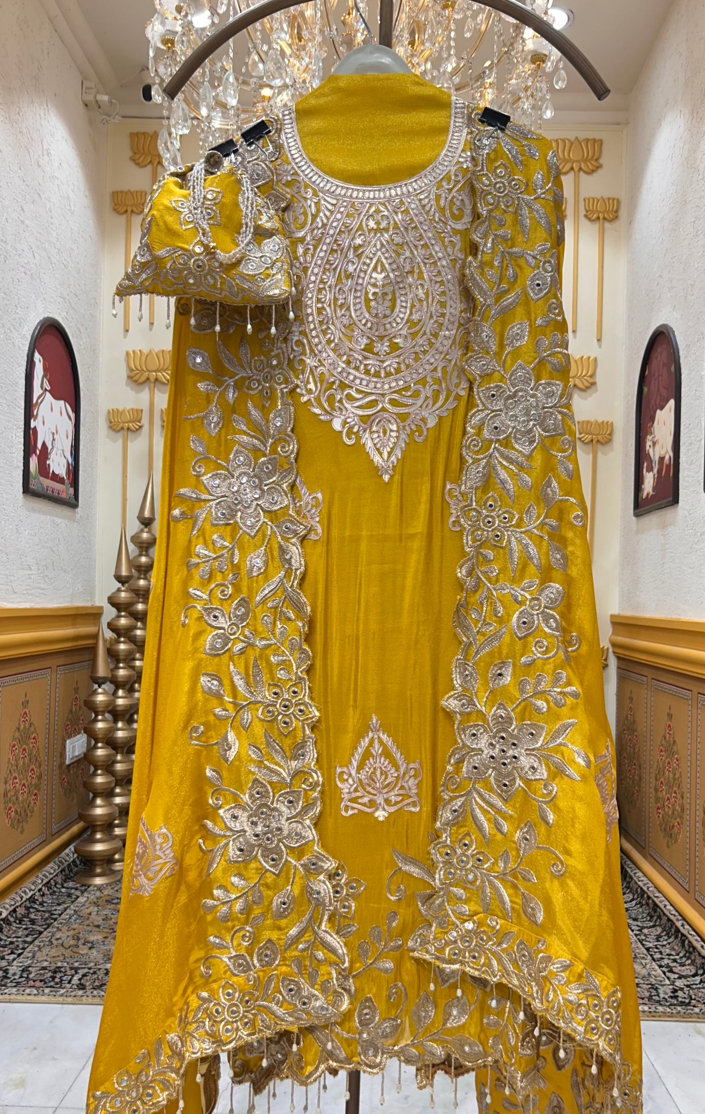 Ruhanshi Shimmer Silk Suit