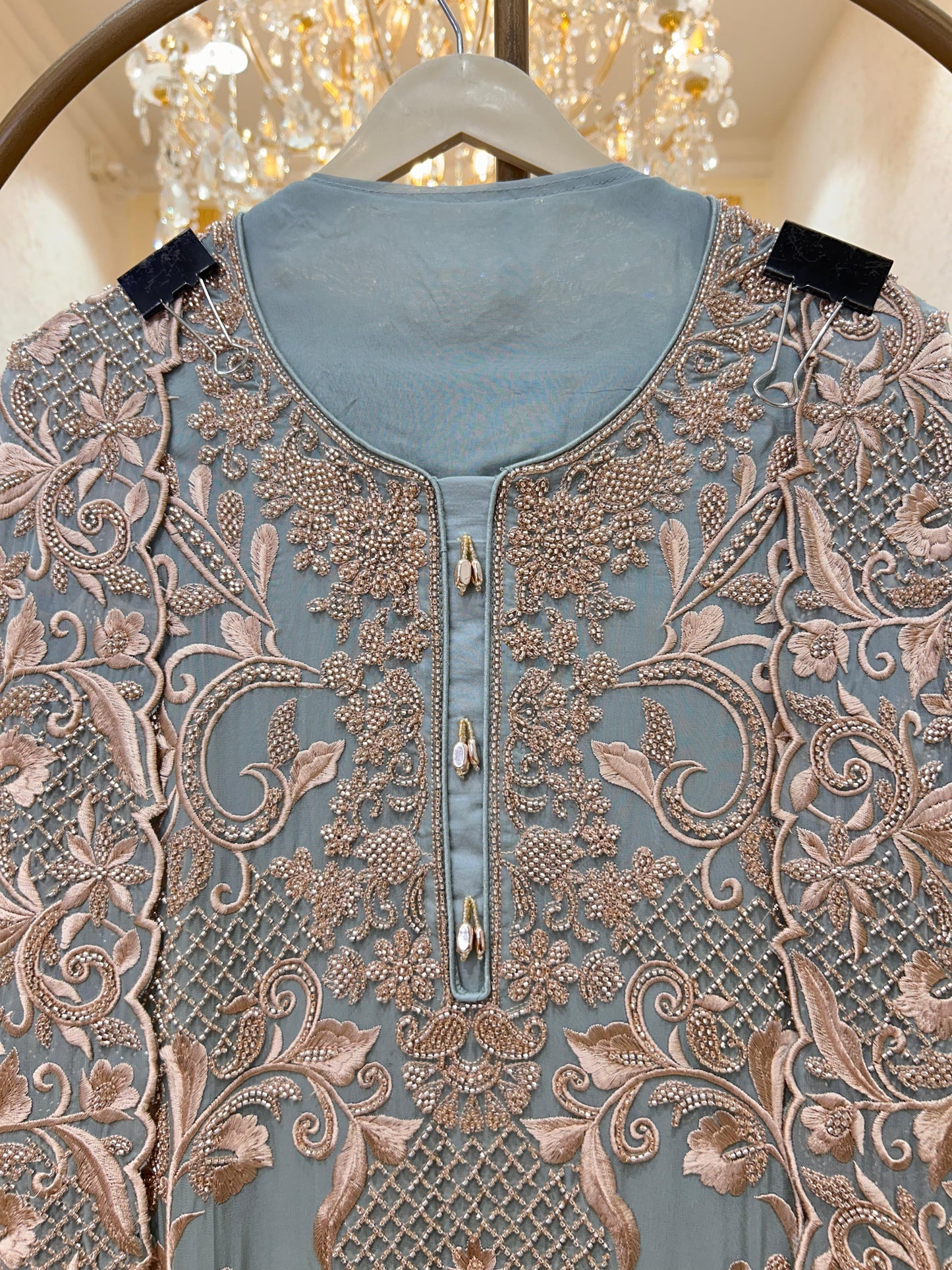 Mehzaar Handcrafted Organza Suit