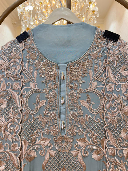 Mehzaar Handcrafted Organza Suit