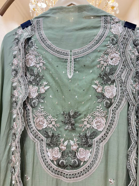 Meher Thread Patch Chanderi Suit