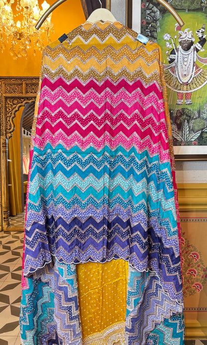 Saanjh Baag Silk Set (Yellow)