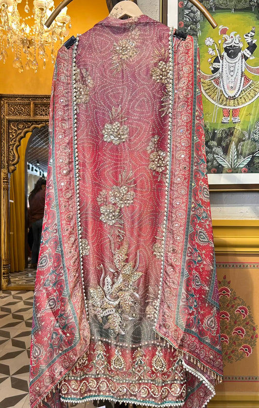 Gulbadan Sitara Suit (Red)