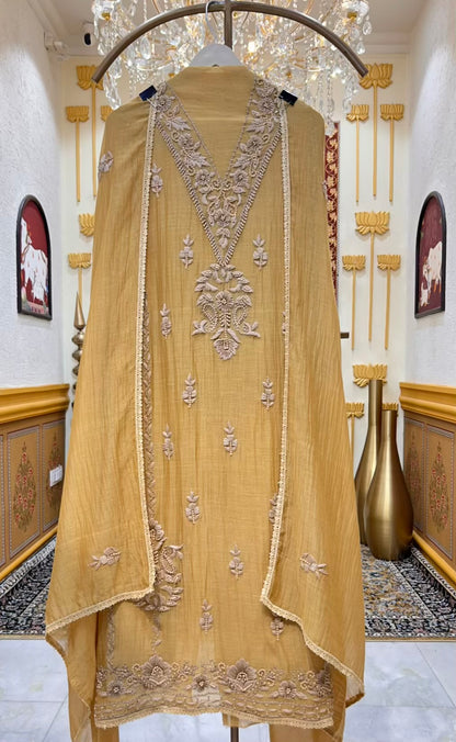 Elyra Thread Chanderi Suit