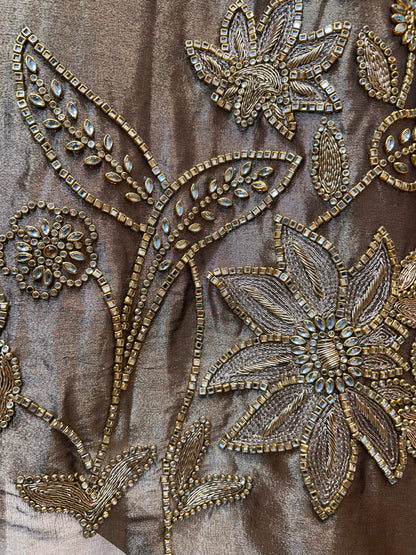 Sarveena Banarasi Glow Suit (Copper)