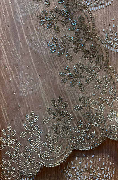 Riyara Handcrafted Veil Suit (Peach)