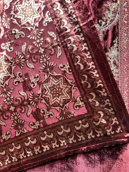 Hoorain-é-Velvet Suit (Wine)