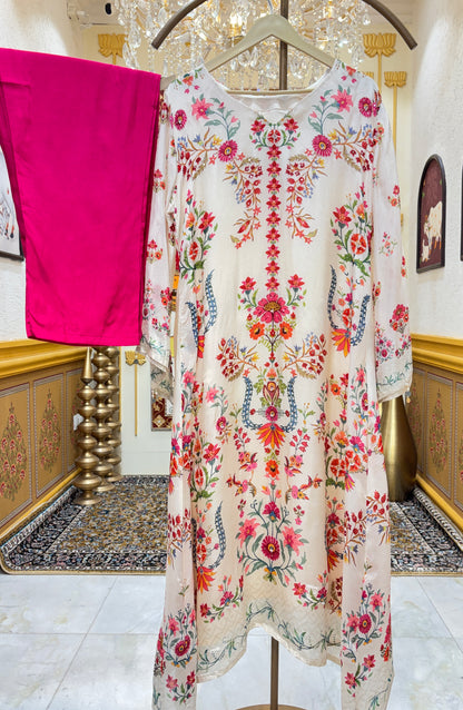 Elzara Pearl Silk Dress