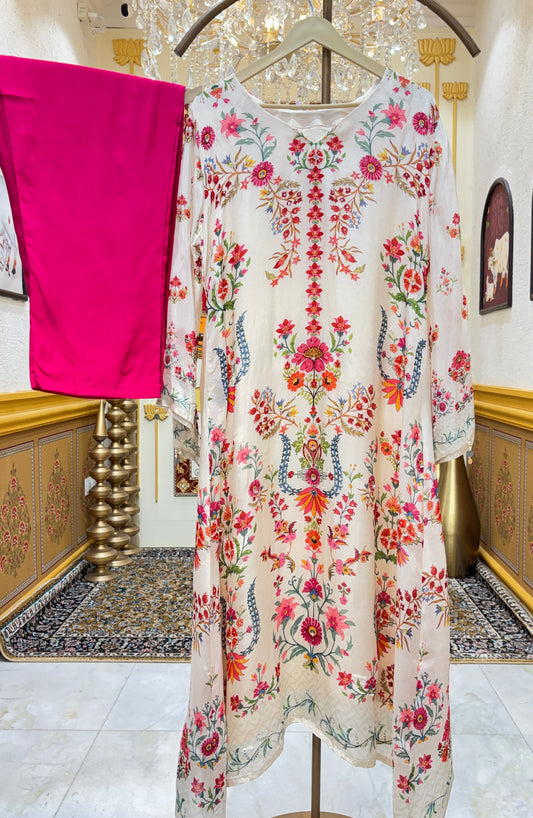 Elzara Pearl Silk Dress