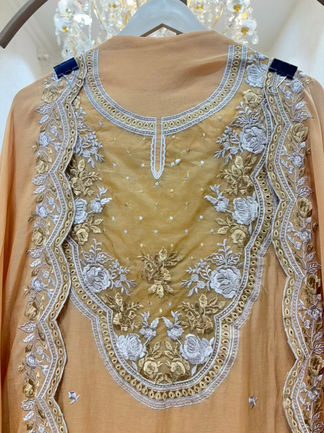 Meher Thread Patch Chanderi Suit