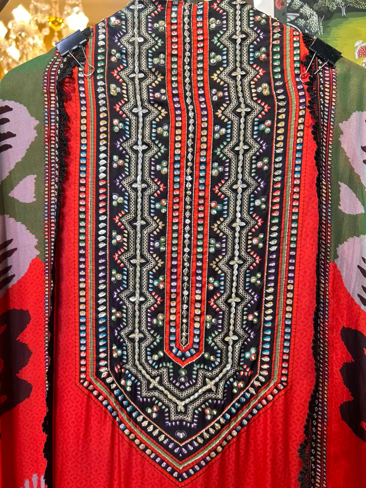 Zarehya Organza Suit (Red)