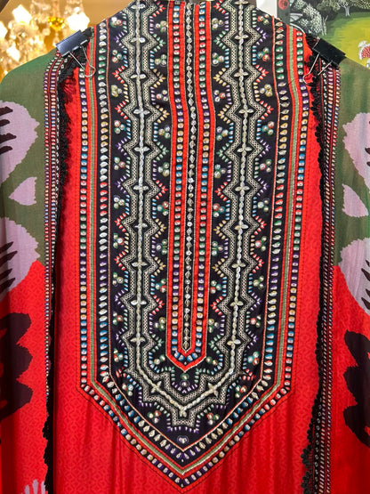 Zarehya Organza Suit (Red)