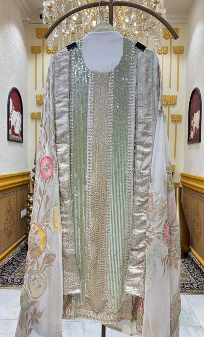 Auréa Royale Shimmer Organza Suit