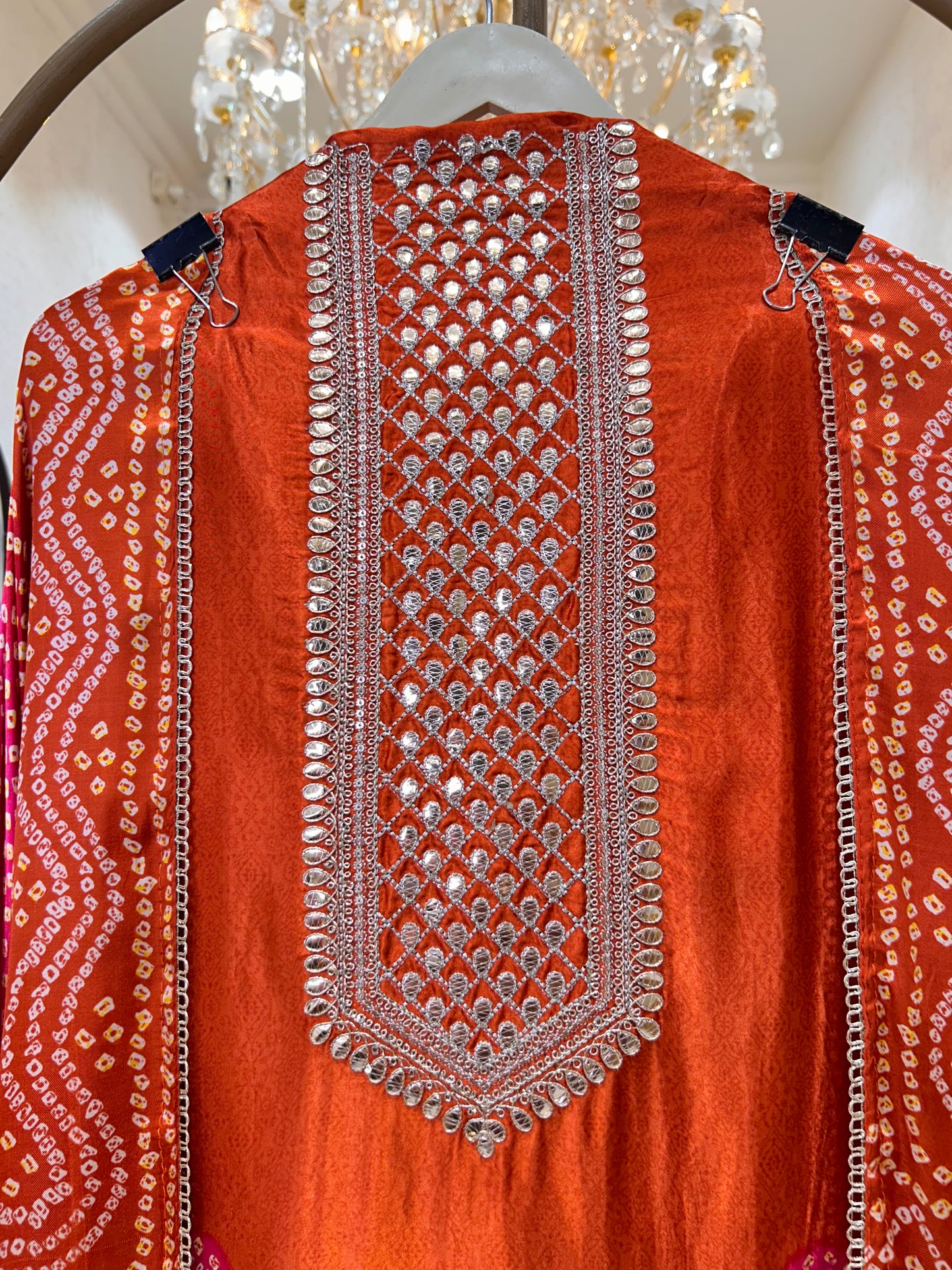 Rangmahi Gaji Bandhani Suit