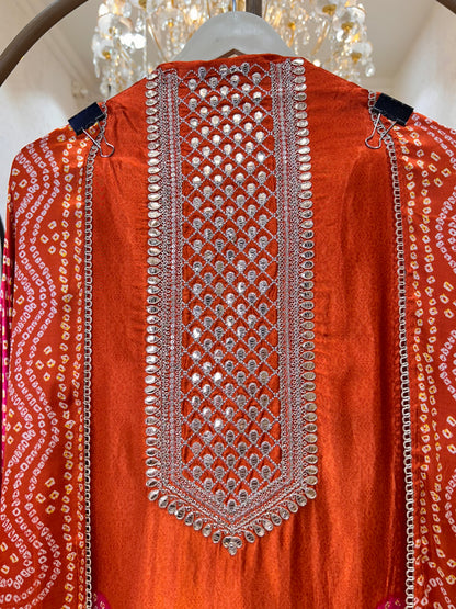 Rangmahi Gaji Bandhani Suit