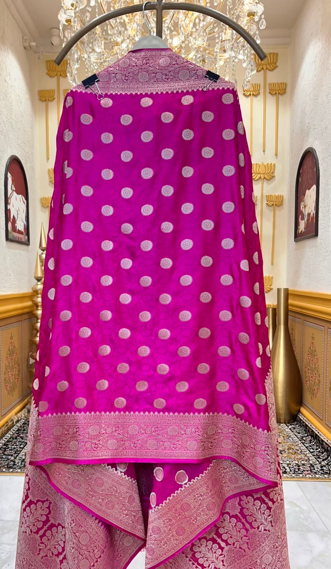 Ruhzini Silk Weave Suit (Magenta)