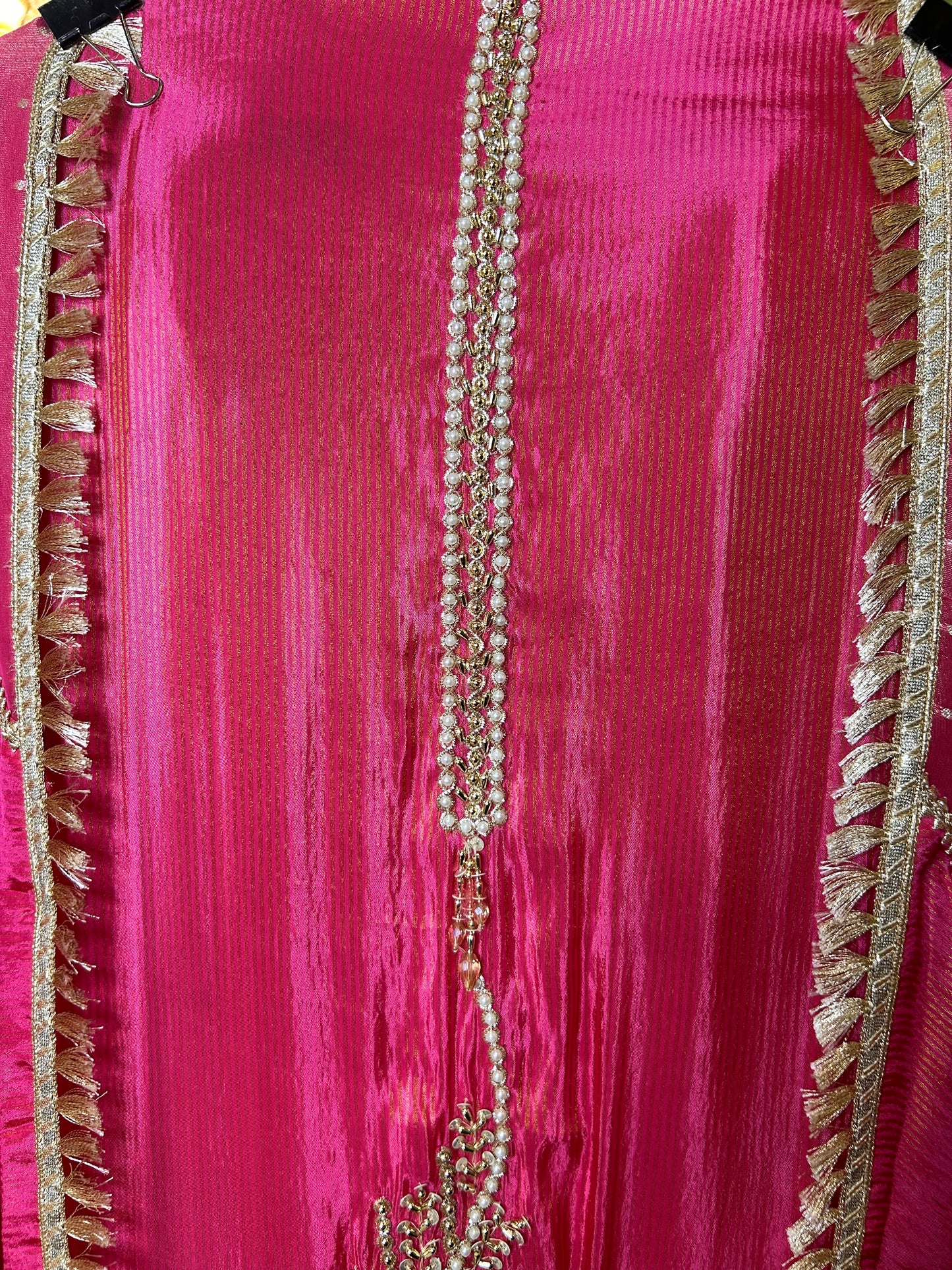Chamakra Organza Suit (Pink)