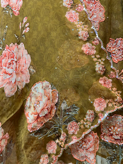 Zarhaya Karigari Suit (Mustard)