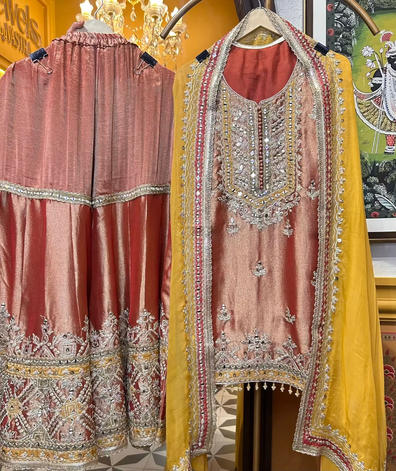 Rehmat-é-Noor Suit (Rust)