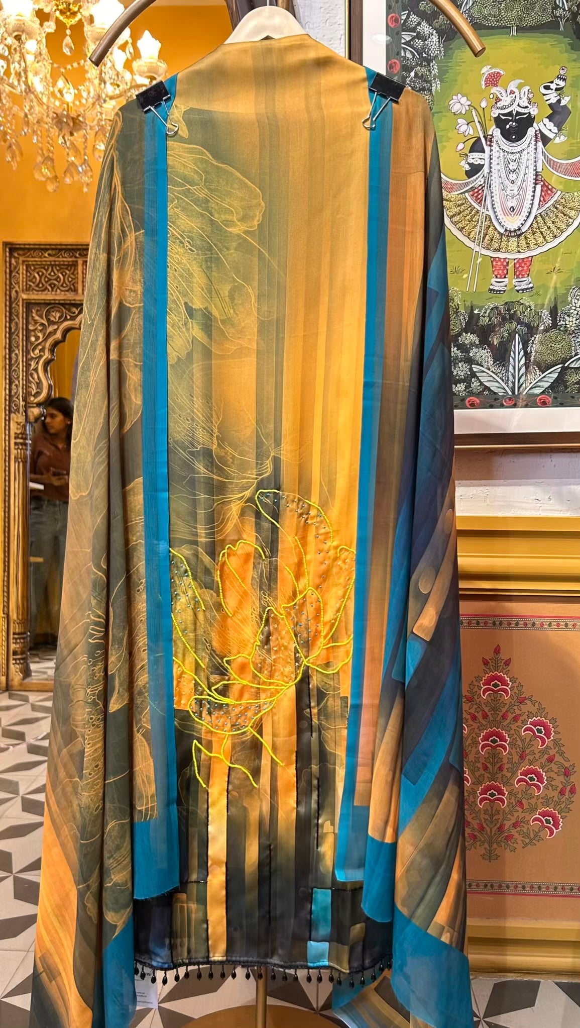 Nayira Crepe Suit (Yellow)