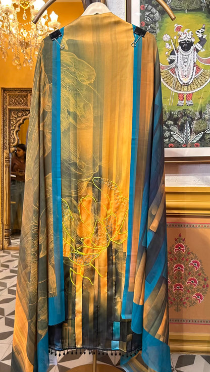 Nayira Crepe Suit (Yellow)