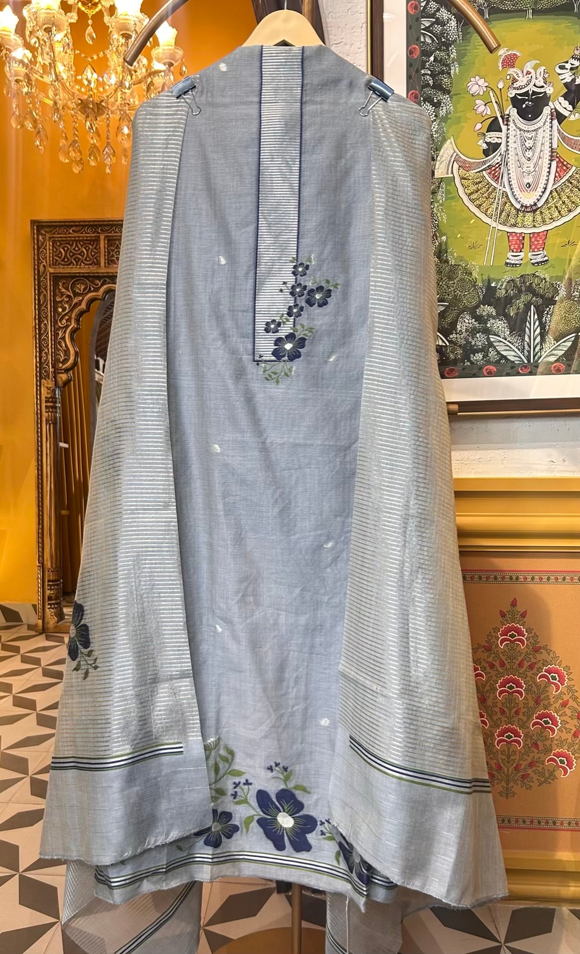 Zarjam Jamdhani Suit (Grey)