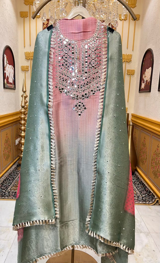 Mahzara Shahi Brocade Suit (Pink)