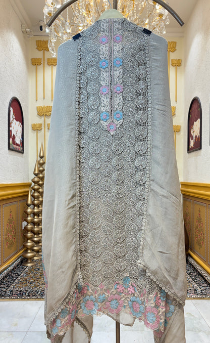 Noorbano Organza Lace Suit