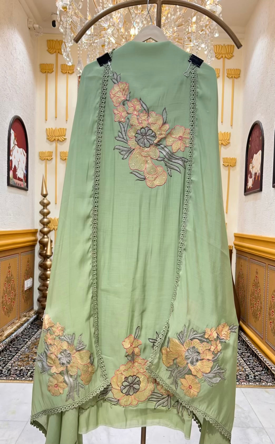 Elmyra Sequin Resham Chanderi Suit