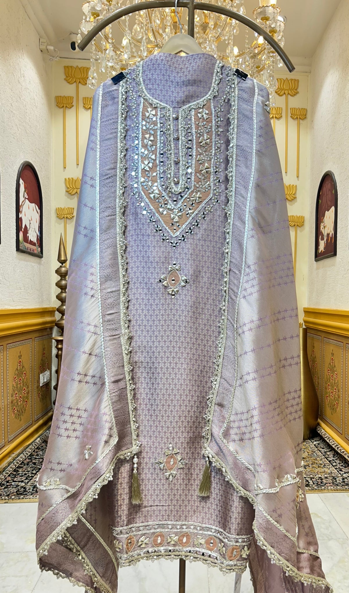 Saanjh Brocade Silk Suit