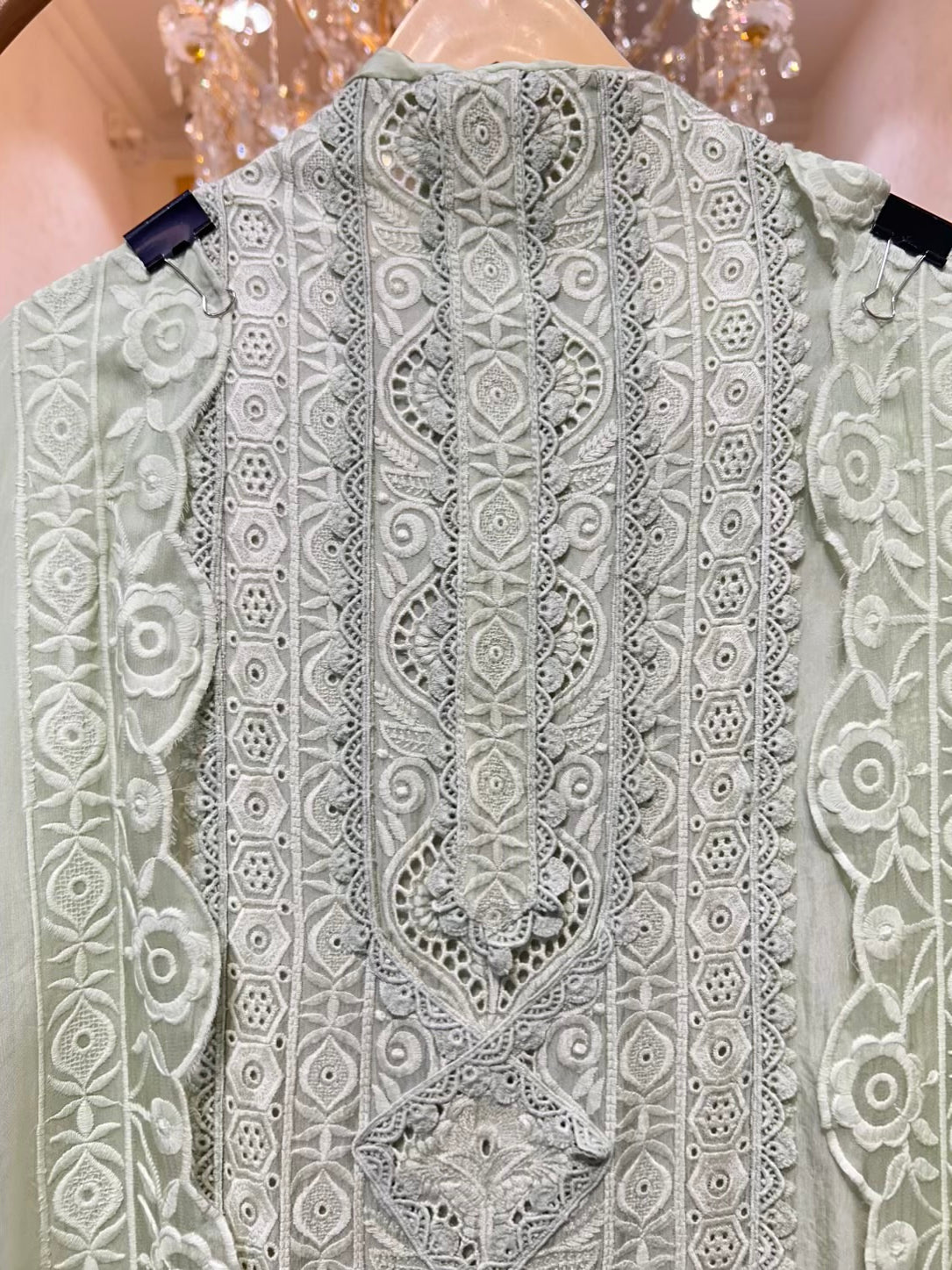 Aabira Lace Noor Suit (Green)