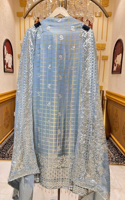 Zaylora Leather Élan Suit (Powder Blue)