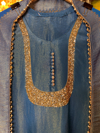 Sunshine Shimmer organza (Blue)