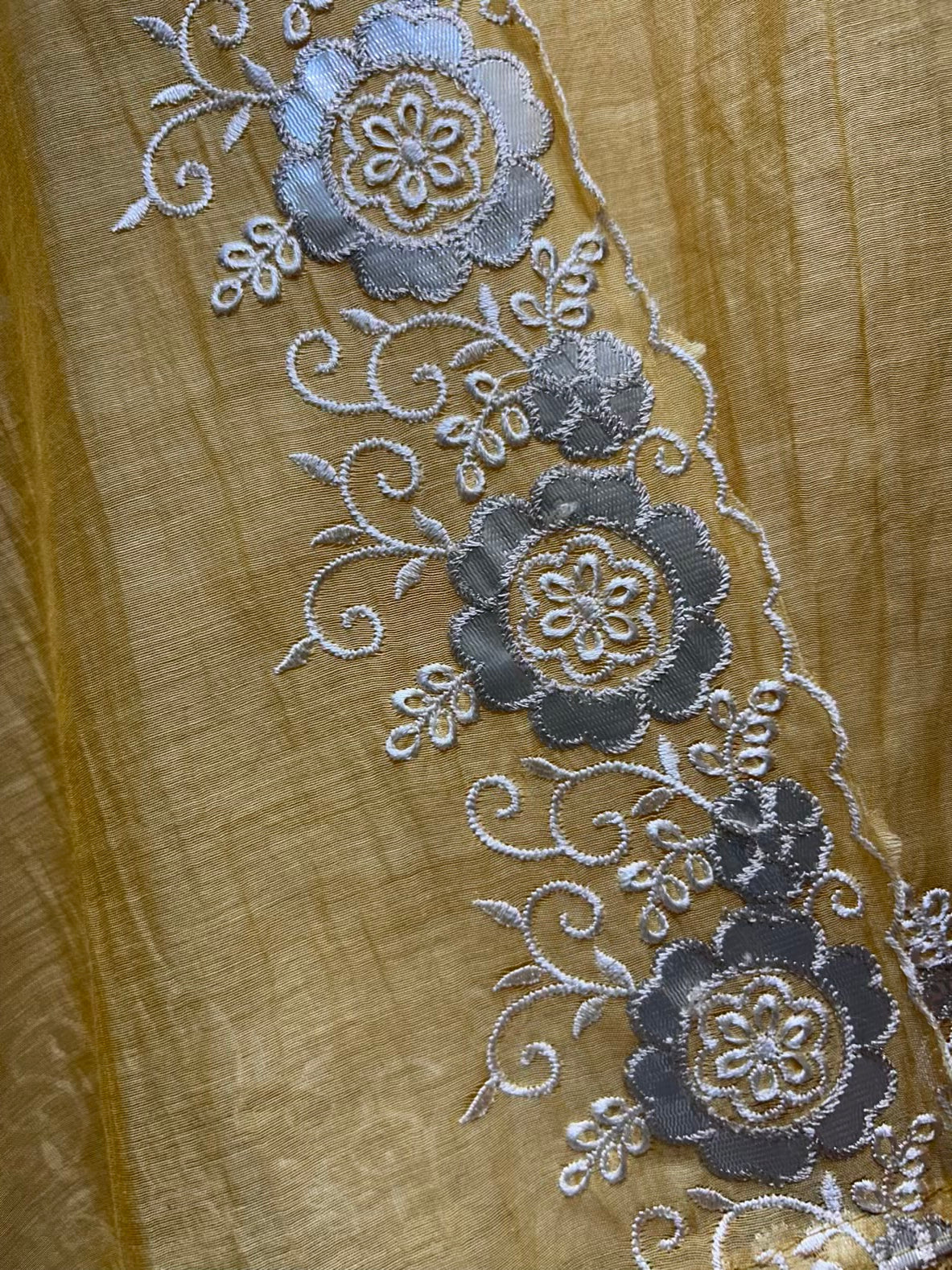 Mehru Leather Loom Suit (Mustard)