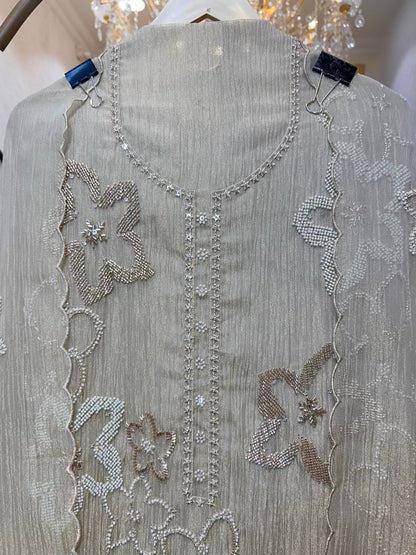 Aarifa Crush Karigari Suit (Ivory)