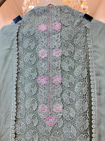 Noorbano Organza Lace Suit