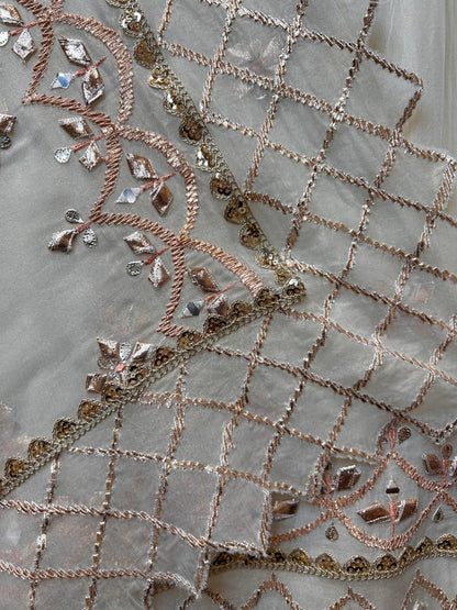 Nayra Mirror & Gotapatti Organza Suit