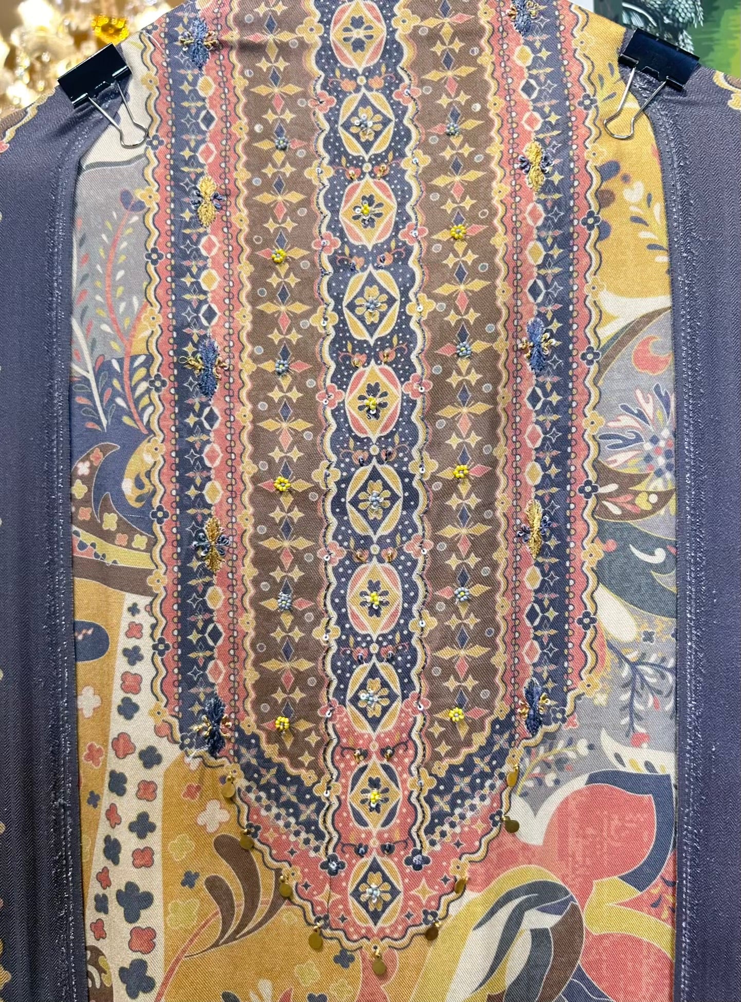 Eira Pashmina Suit (Mustard)