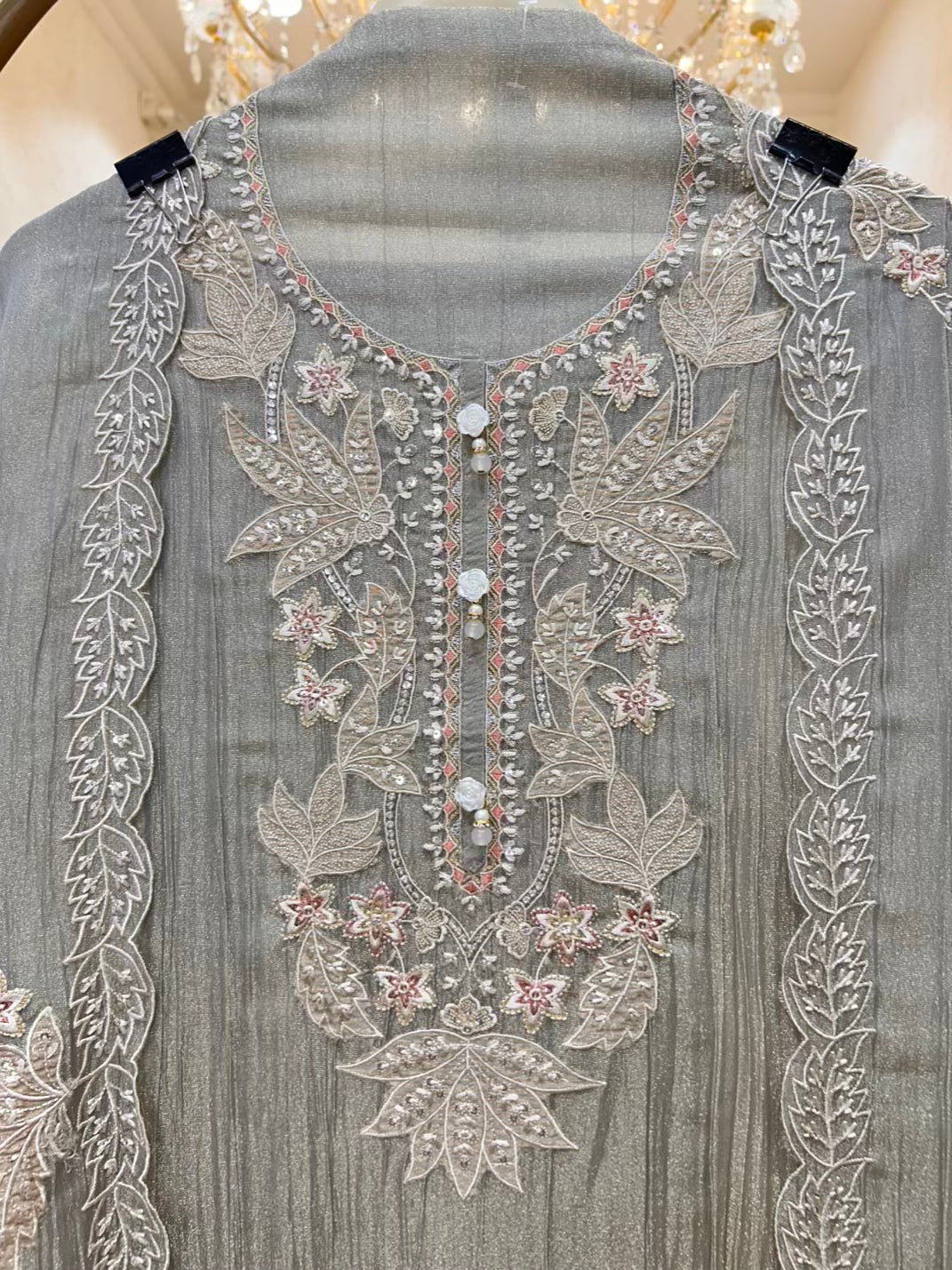 Eshira Appliqué Glow Suit (Pista Green)