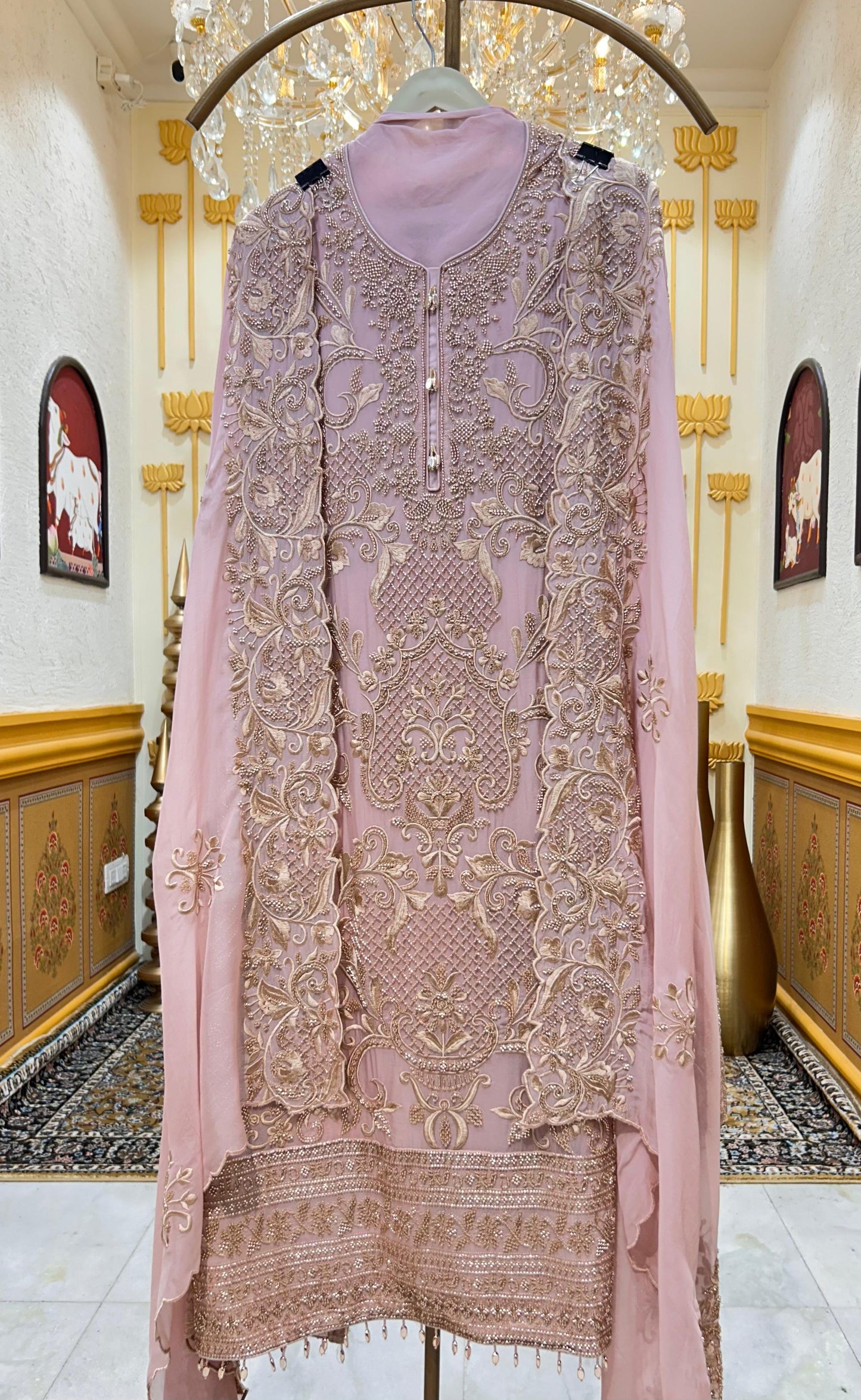 Mehzaar Handcrafted Organza Suit