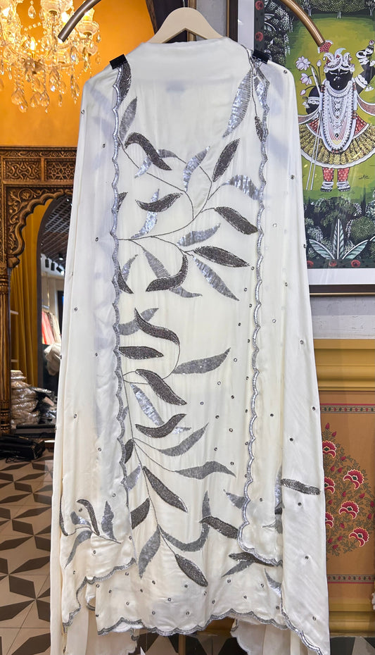 Gulrukh Organza Suit (Ivory)