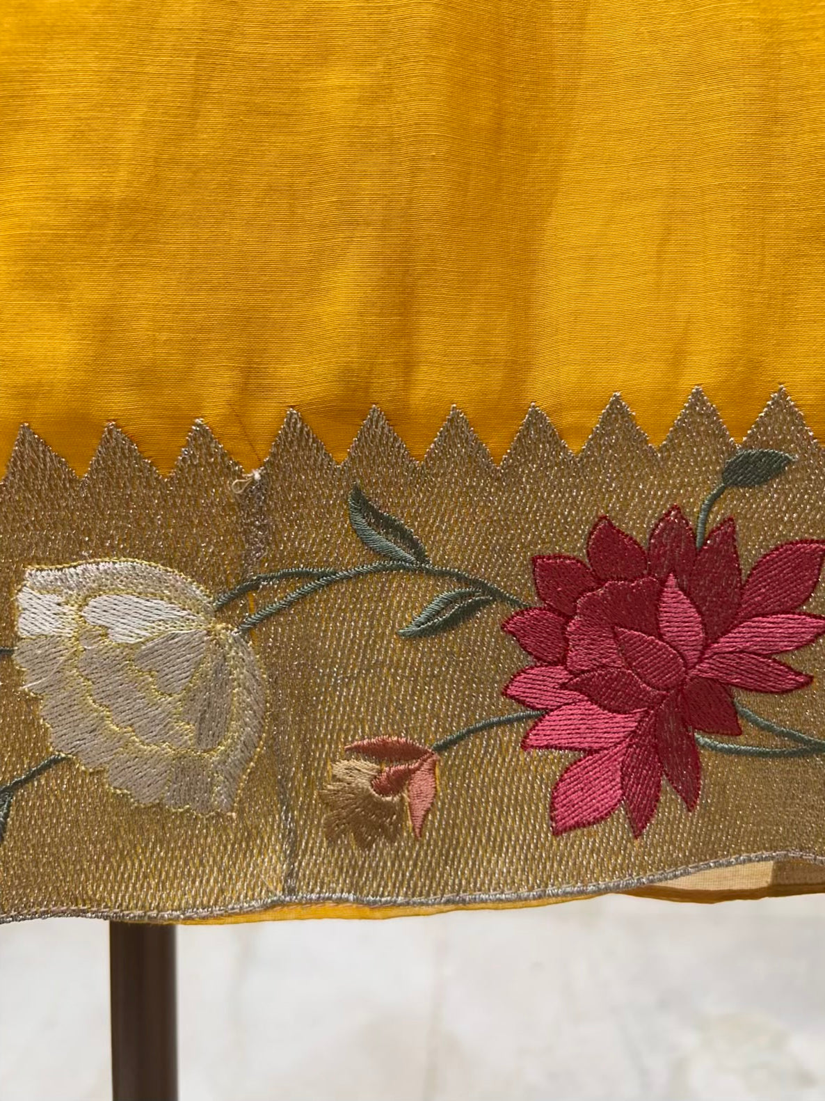 Aarini Zari Chanderi Suit (Mustard)