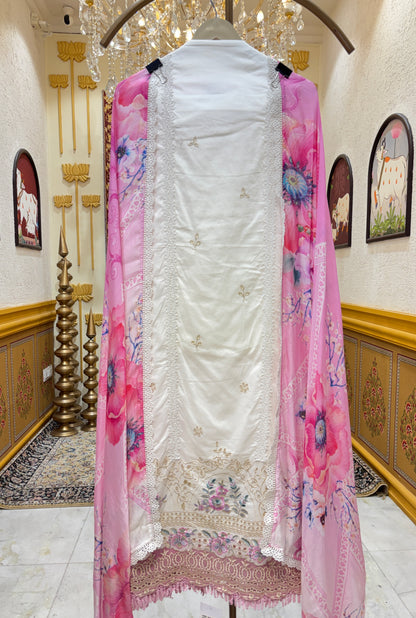 Elmeira Lace Cotton Suit