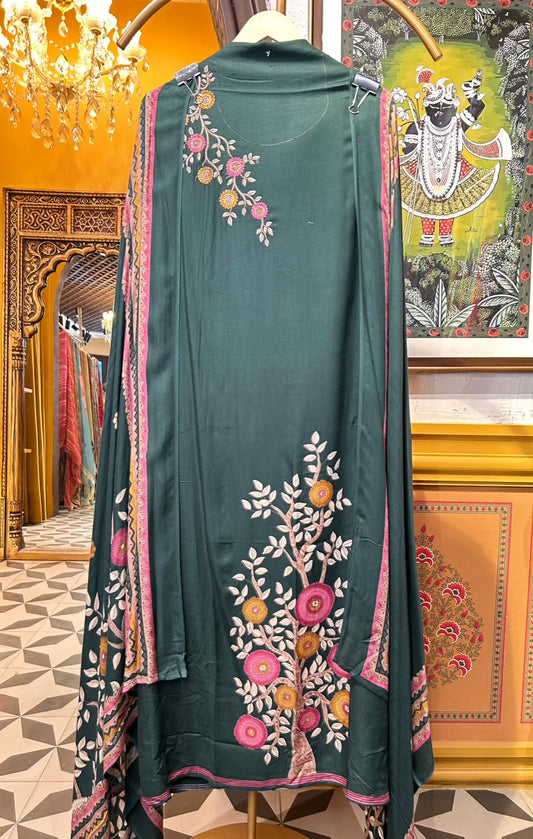 Mehzaan Pashmina Suit (Green)